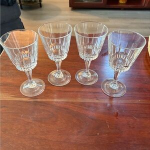 Versailles by Cristal D’Arques Vintage Crystal Wine Glasses Set of 4, 6 5/8 inch